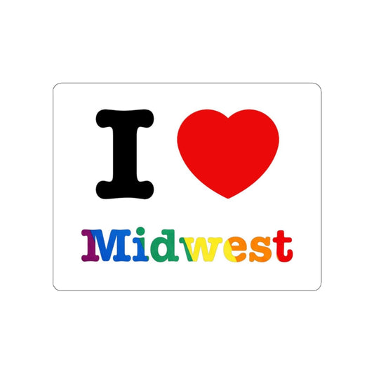 I Heart Midwest Pride Vinyl Sticker (2"x2")