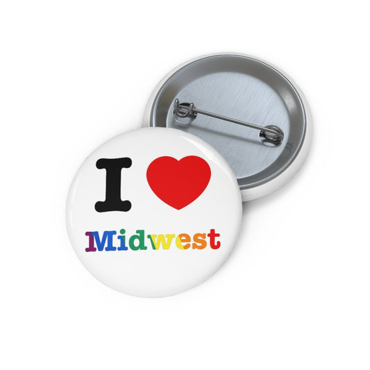 I Heart Midwest Pride Pin Button