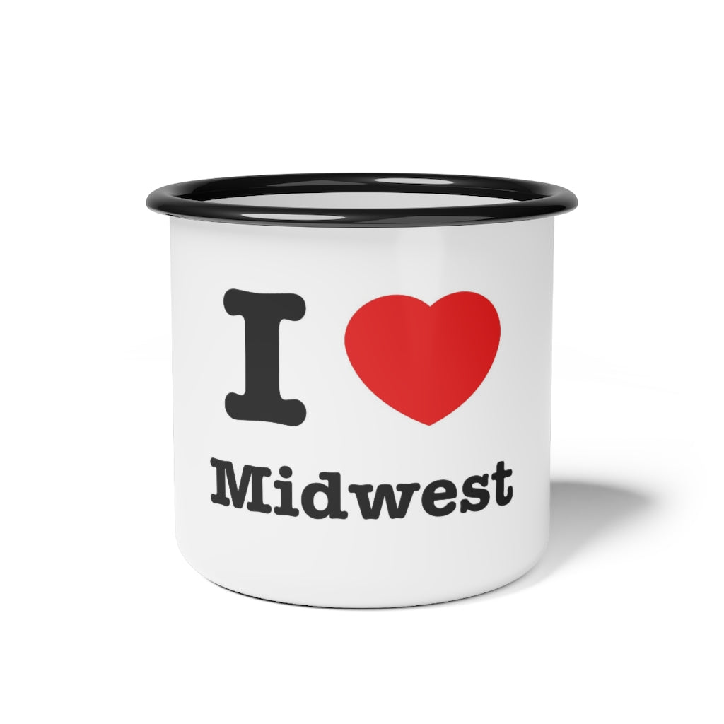 I Heart Midwest Enamel Camp Mug