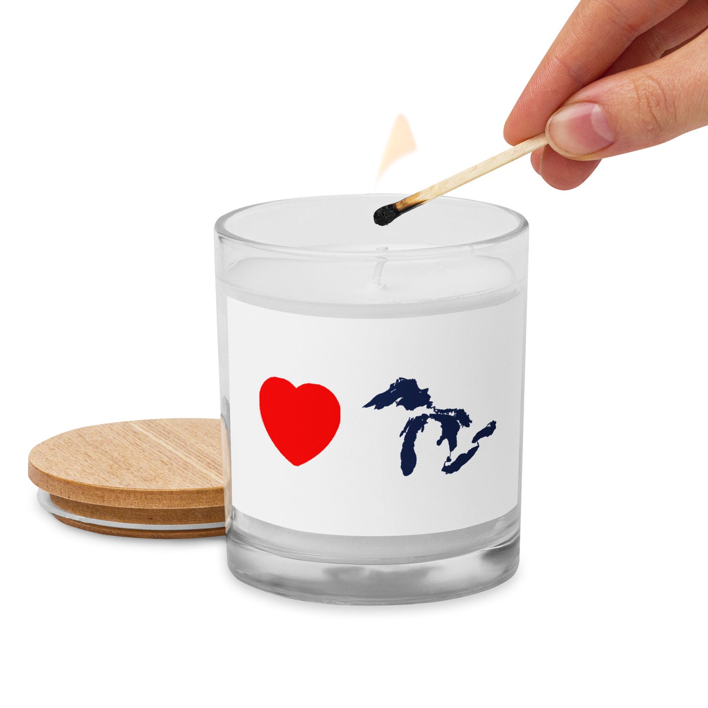 Great Lakes Support Unscented Glass Jar Candle