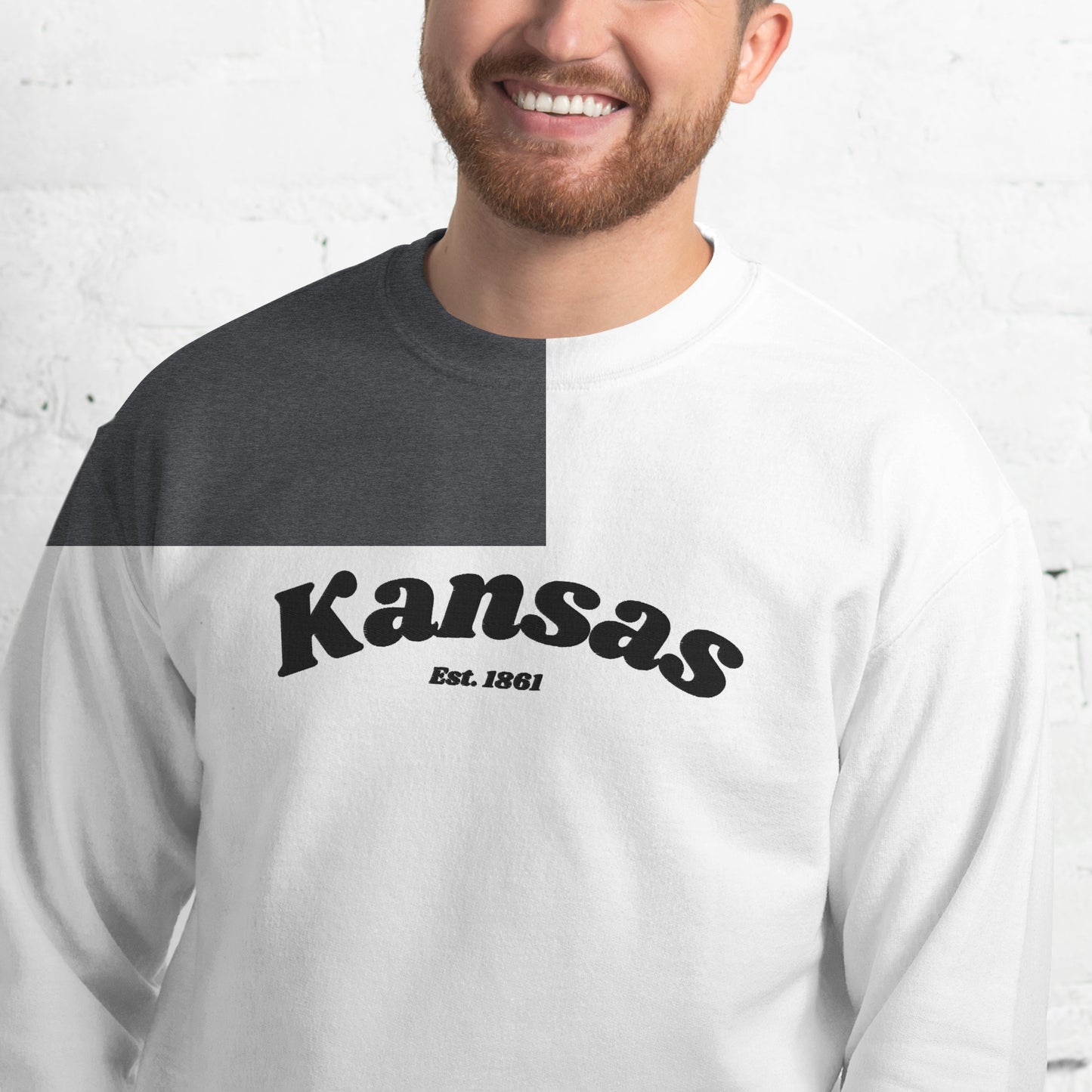 Kansas 1861 Embroidered Sweatshirt