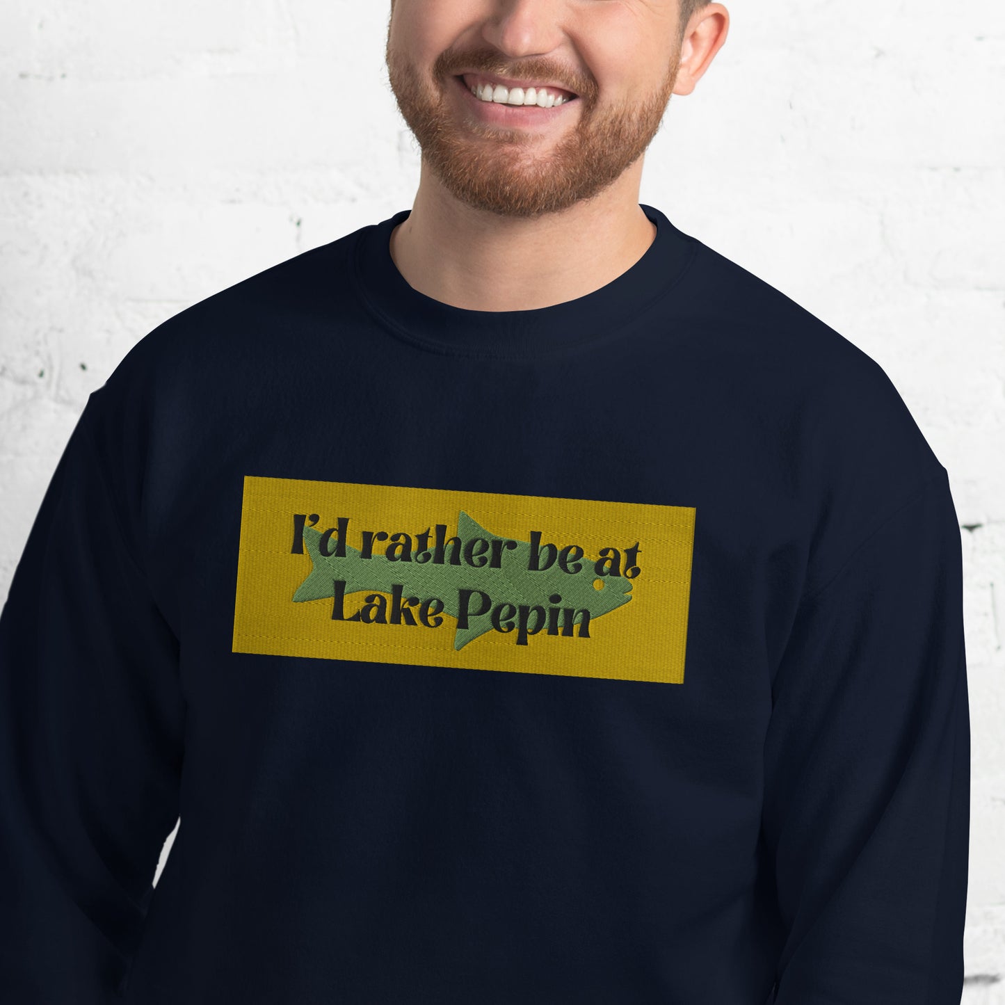 I'd Rather Be At Lake Pepin Embroidered Sweatshirt
