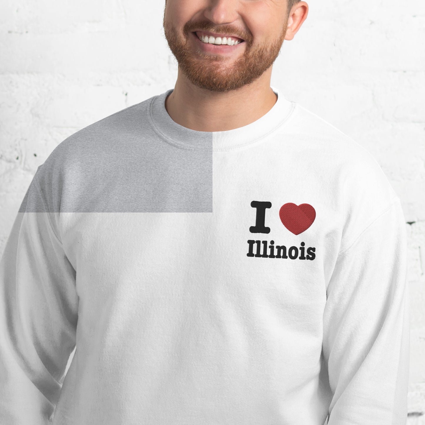 I Heart Illinois Embroidered Sweatshirt