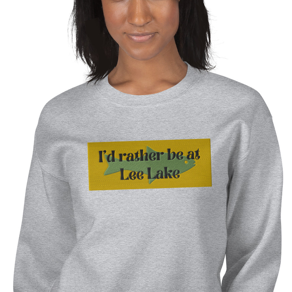 I'd Rather Be At Lee Lake Embroidered Sweatshirt