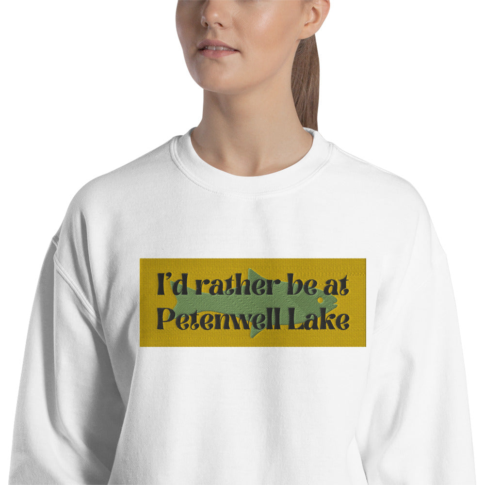 I'd Rather Be At Petenwell Lake Embroidered Sweatshirt