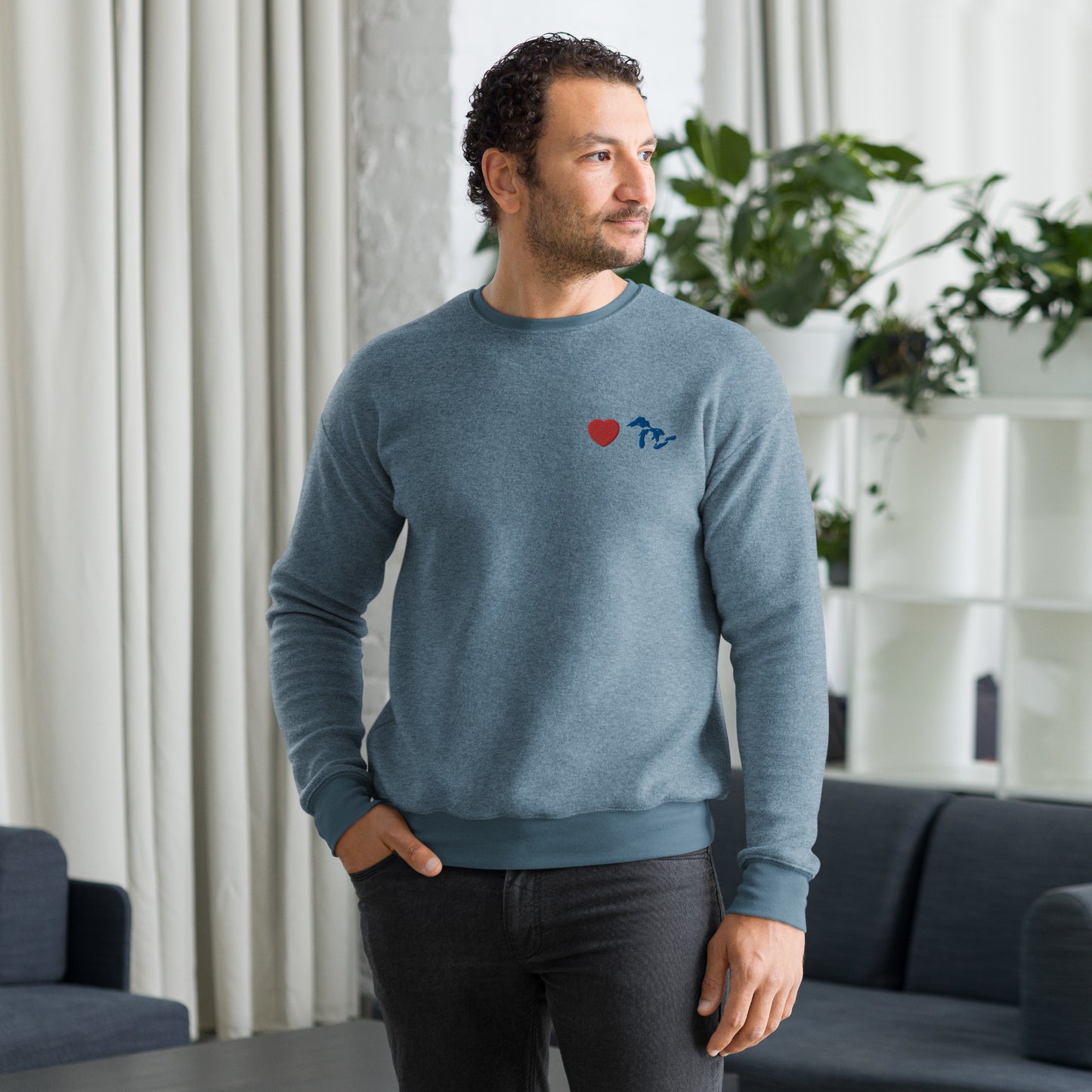 Great Lakes Support Embroidered Premium Fleece Sweatshirt